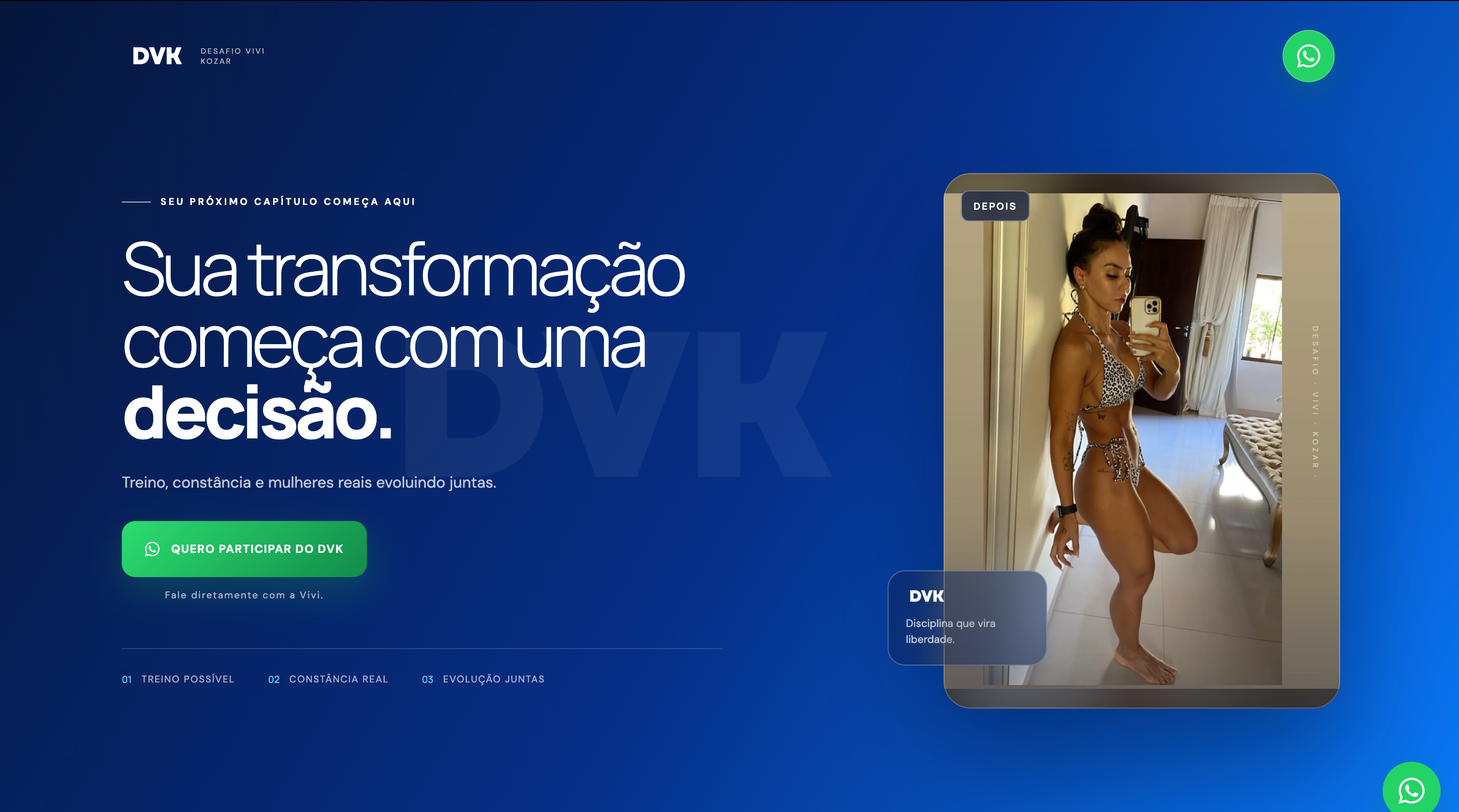Desafio Vivi Kozar — projeto desenvolvido pela Vrex