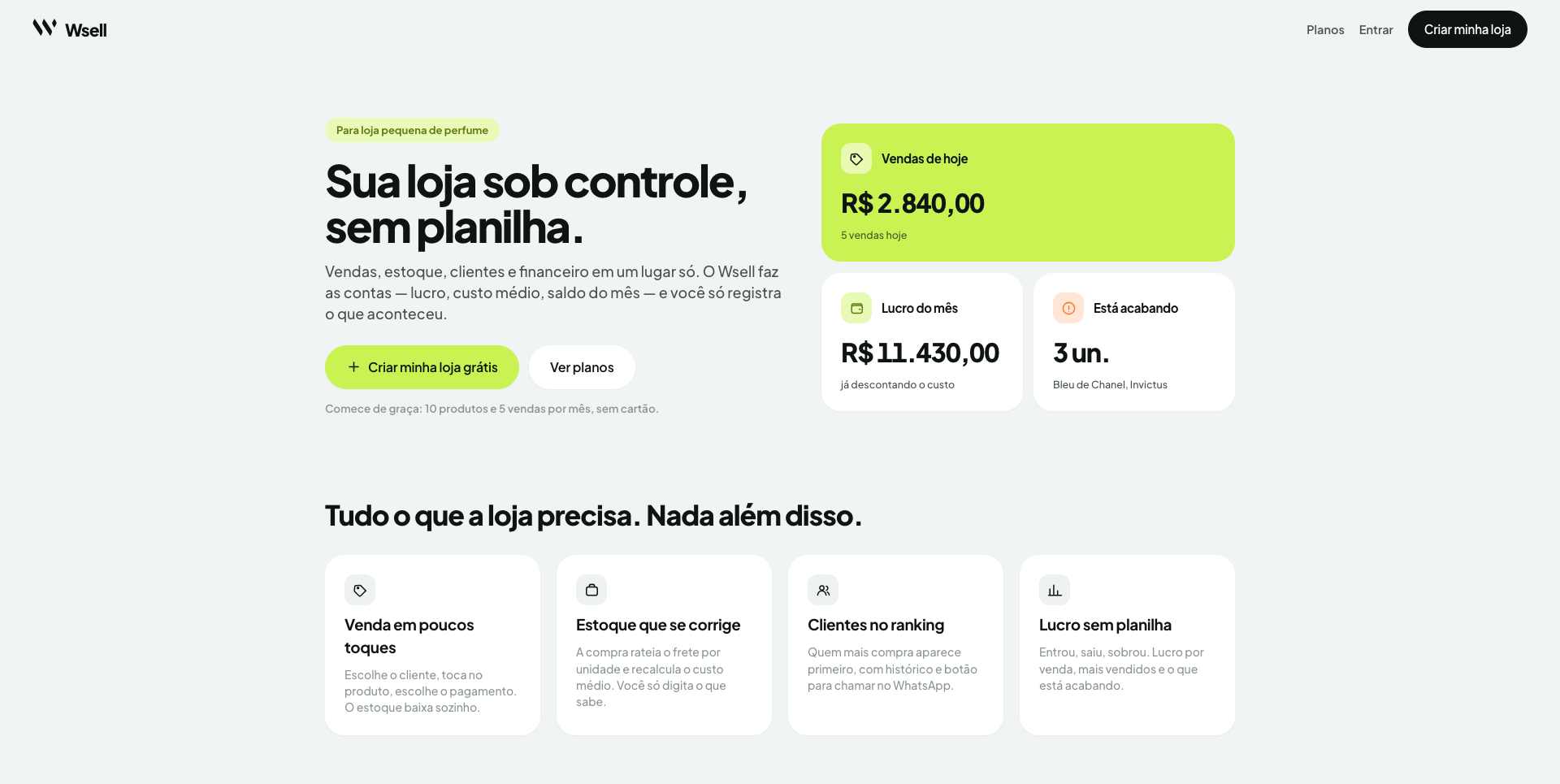 Wsell — projeto desenvolvido pela Vrex